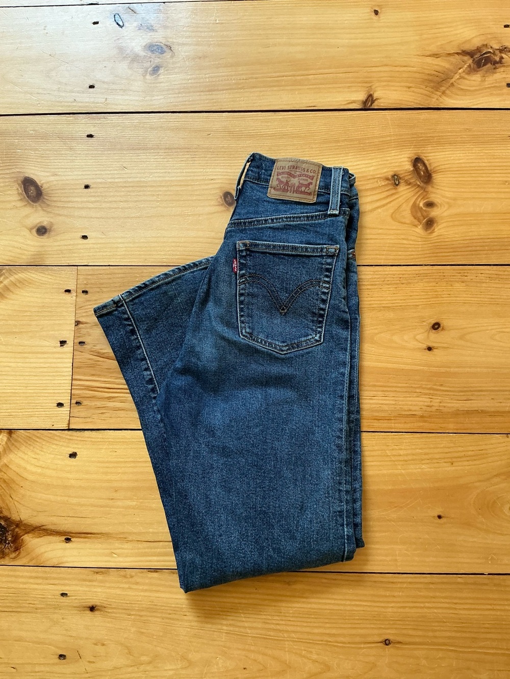 Levi's Ribcage Straight Ankle High Rise Jeans Blue Size 26